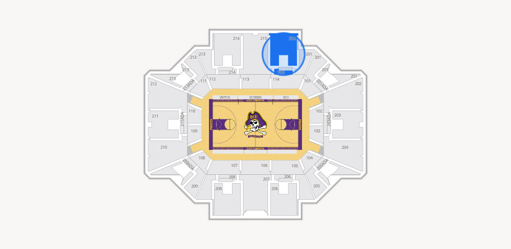 Williams Arena at Minges Coliseum Seating Chart
