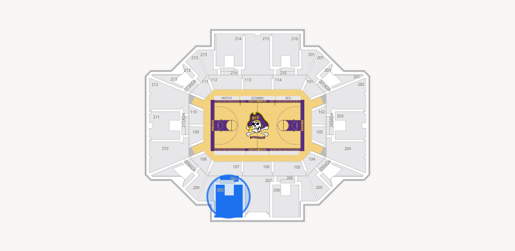 Williams Arena at Minges Coliseum Seating Chart