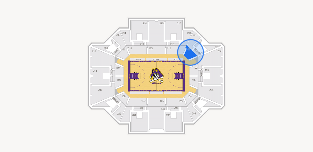Williams Arena at Minges Coliseum Seating Chart