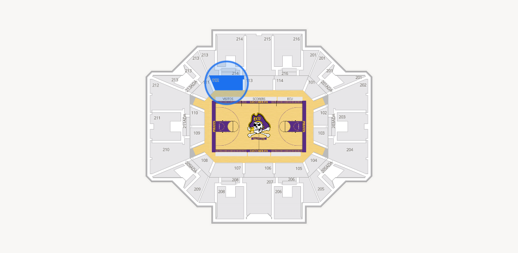 Williams Arena at Minges Coliseum Seating Chart