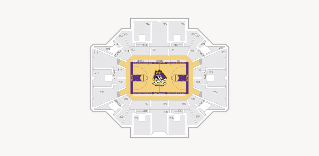 Williams Arena at Minges Coliseum Seating Chart