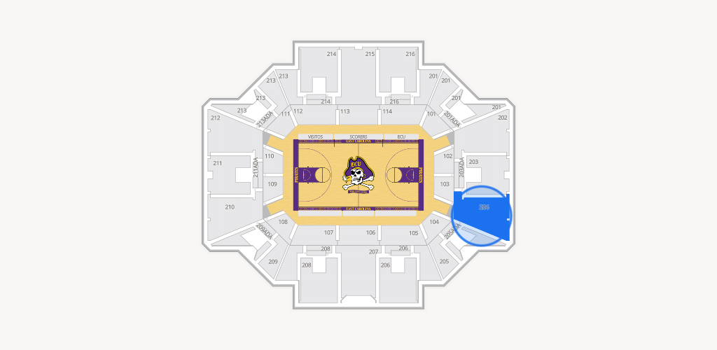 Williams Arena at Minges Coliseum Seating Chart