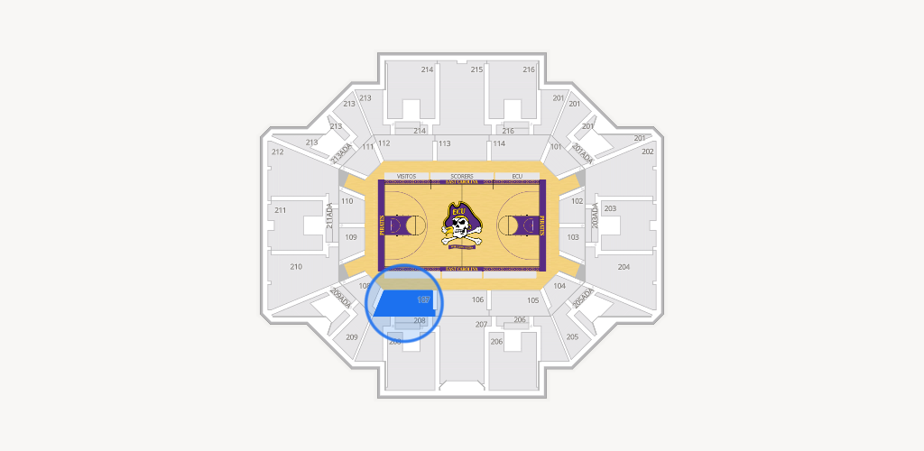 Williams Arena at Minges Coliseum Seating Chart