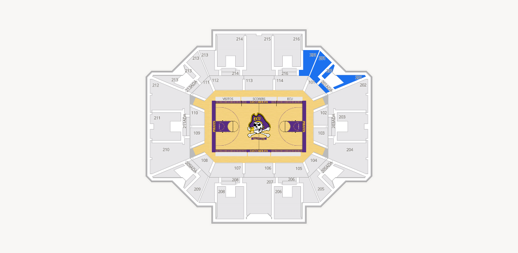 Williams Arena at Minges Coliseum Seating Chart