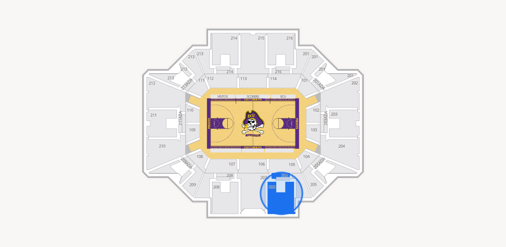 Williams Arena at Minges Coliseum Seating Chart