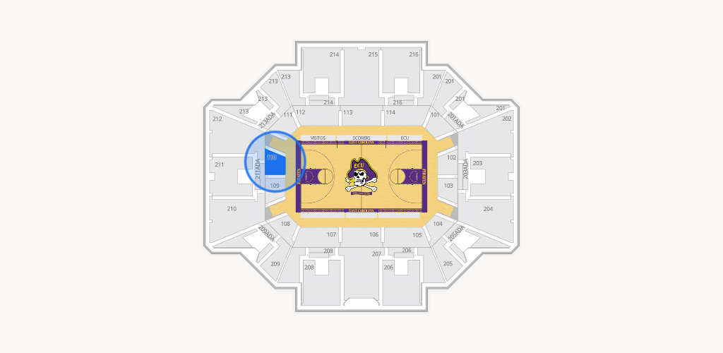 Williams Arena at Minges Coliseum Seating Chart