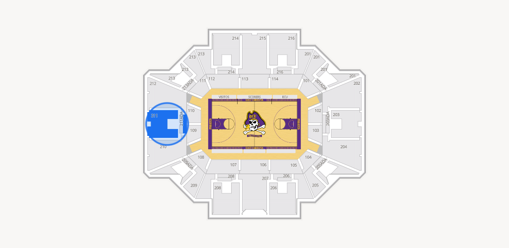 Williams Arena at Minges Coliseum Seating Chart