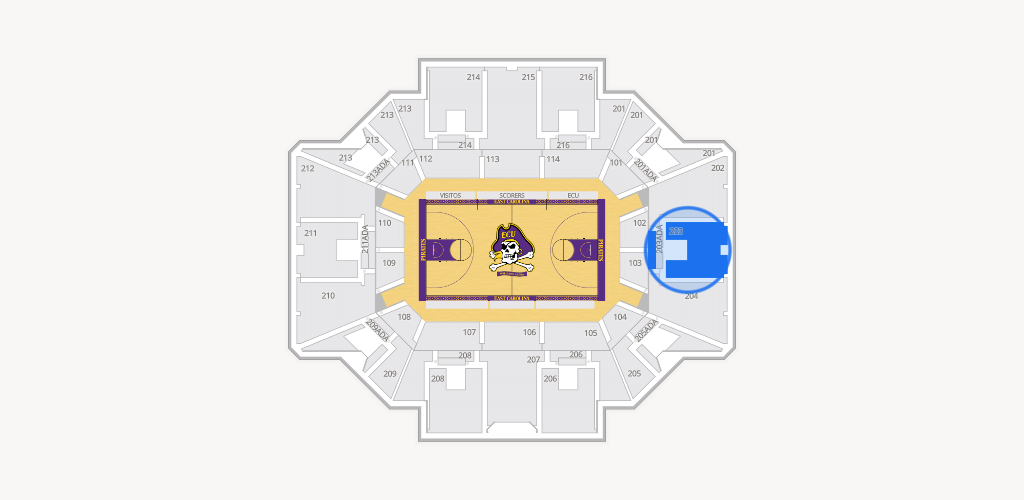 Williams Arena at Minges Coliseum Seating Chart