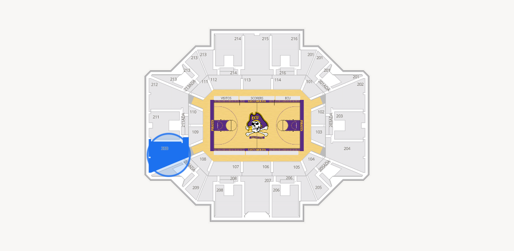 Williams Arena at Minges Coliseum Seating Chart