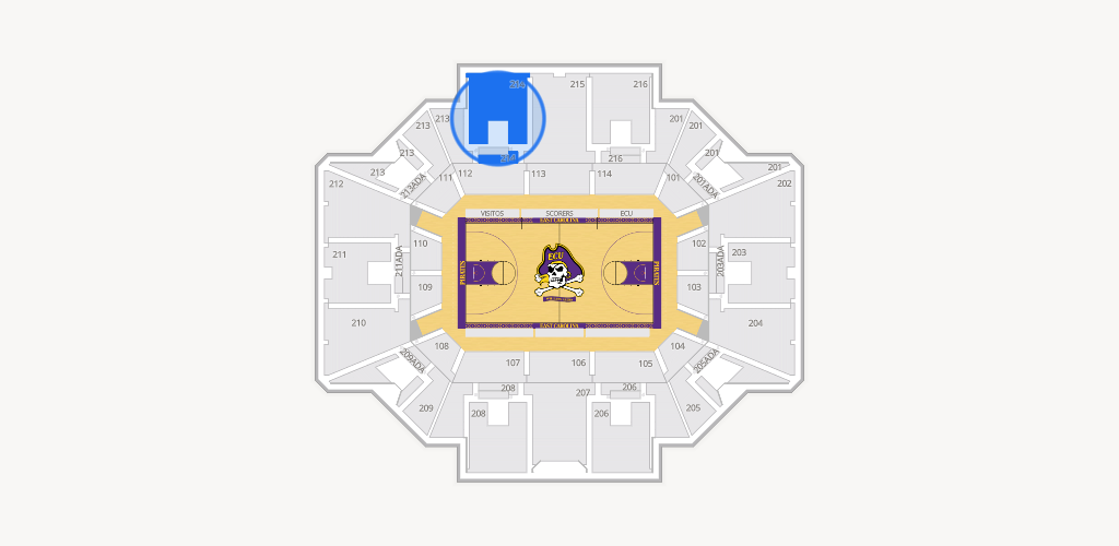 Williams Arena at Minges Coliseum Seating Chart