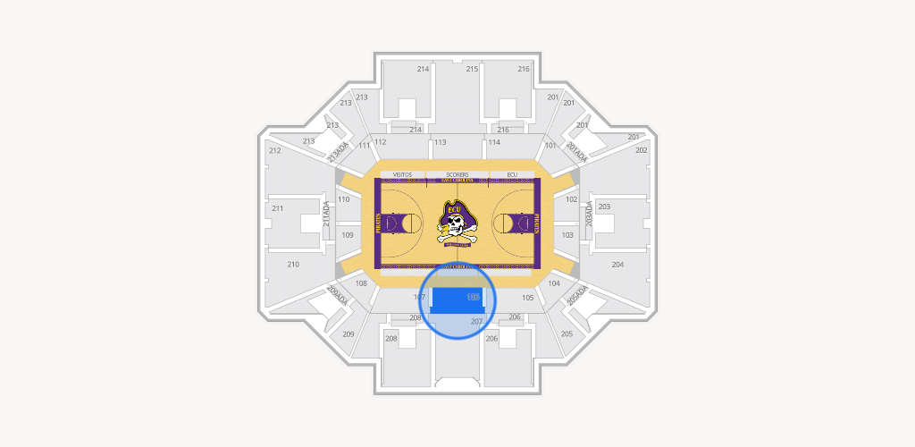 Williams Arena at Minges Coliseum Seating Chart