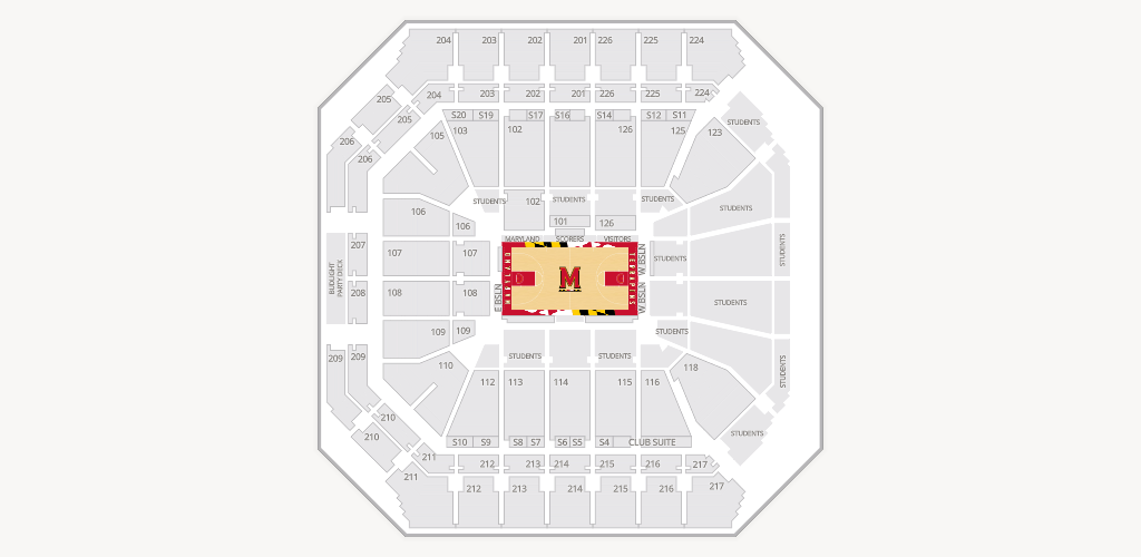 Xfinity Center - MD Seating Chart