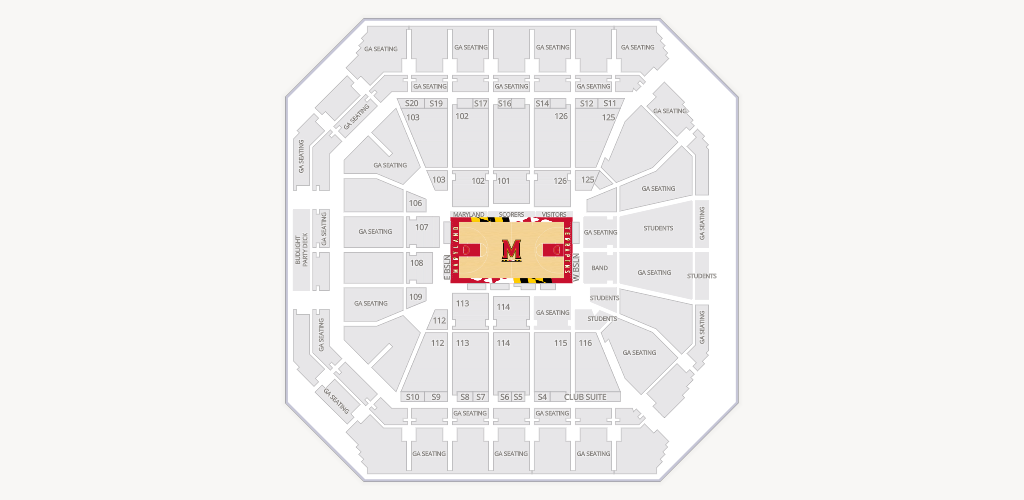 Xfinity Center - MD Seating Chart