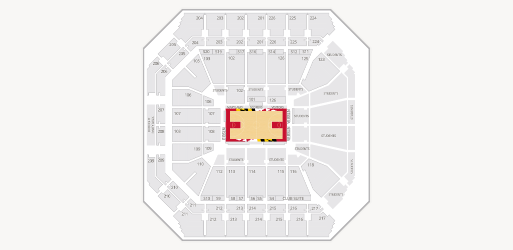 Xfinity Center - MD Seating Chart