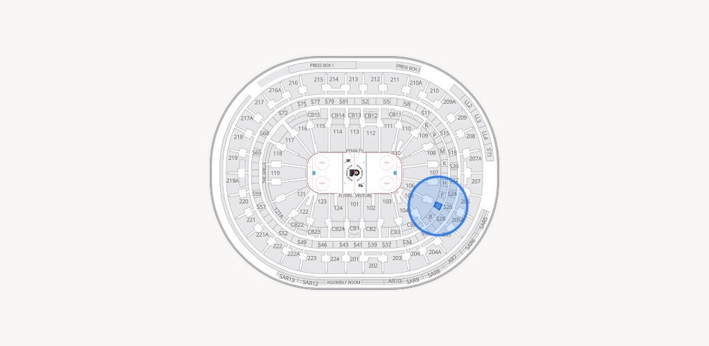 Xfinity Mobile Arena Seating Chart