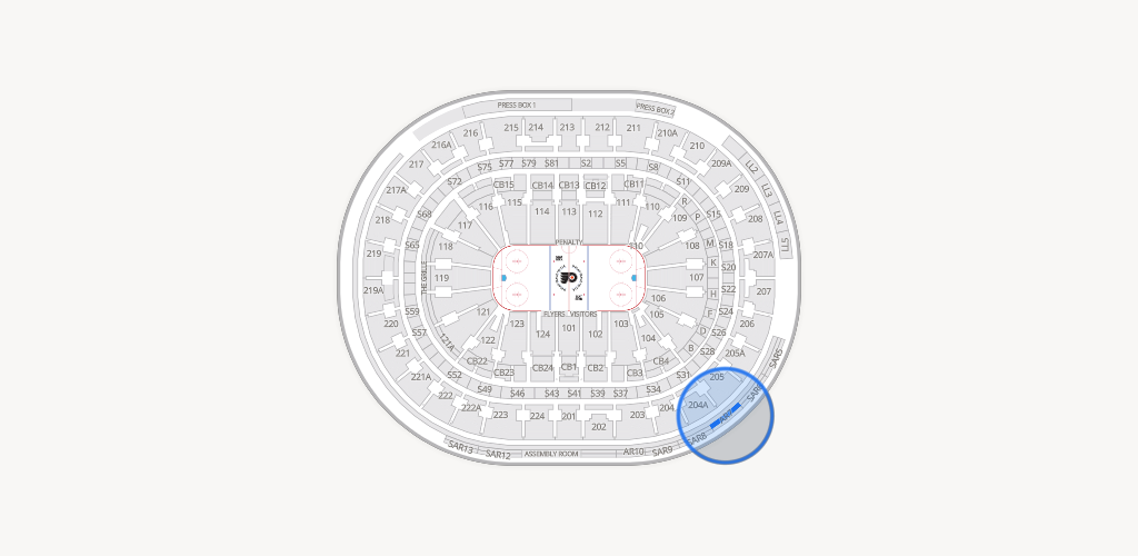 Xfinity Mobile Arena Seating Chart