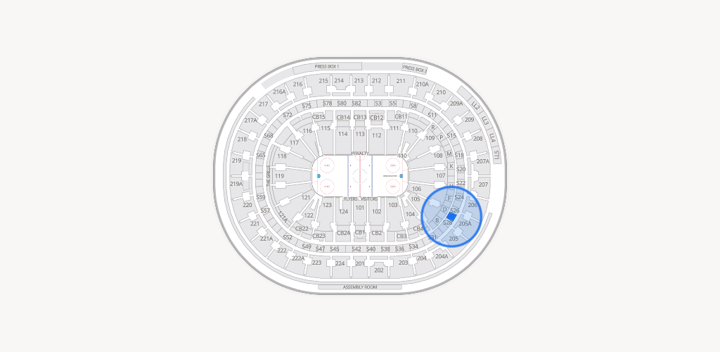 Xfinity Mobile Arena Seating Chart