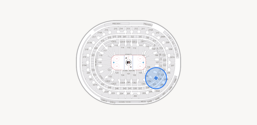 Xfinity Mobile Arena Seating Chart