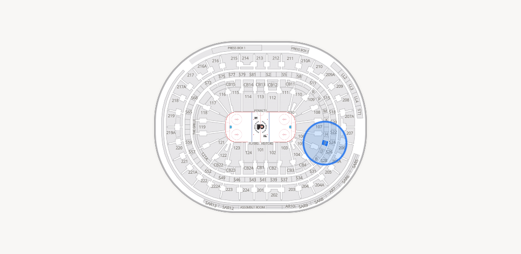 Xfinity Mobile Arena Seating Chart