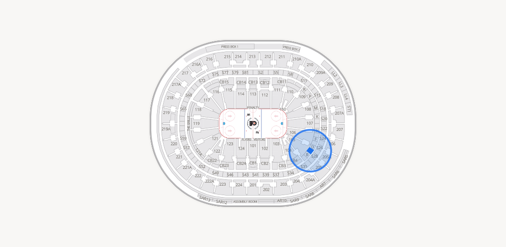 Xfinity Mobile Arena Seating Chart