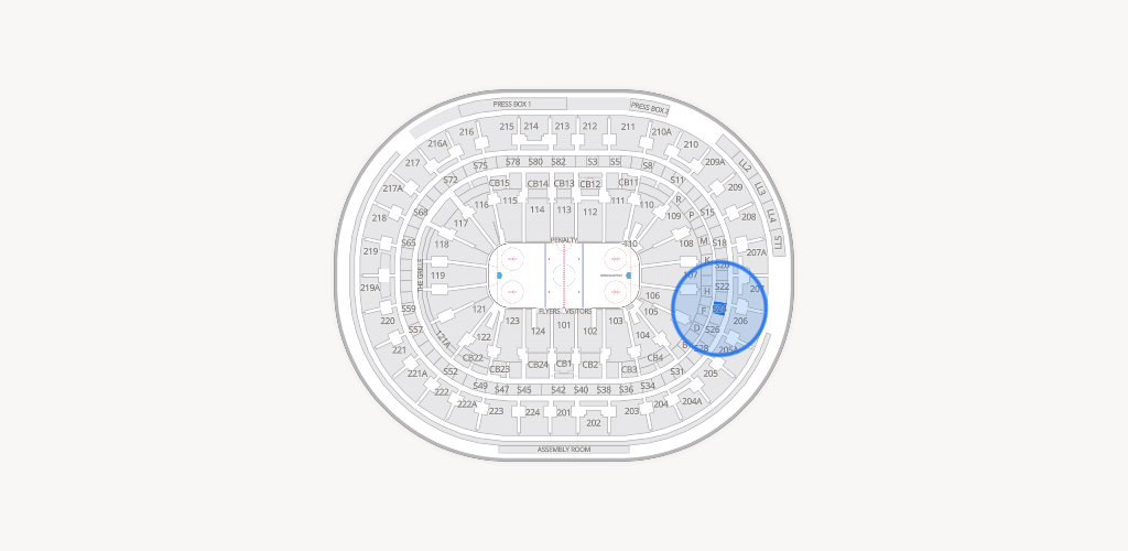 Xfinity Mobile Arena Seating Chart