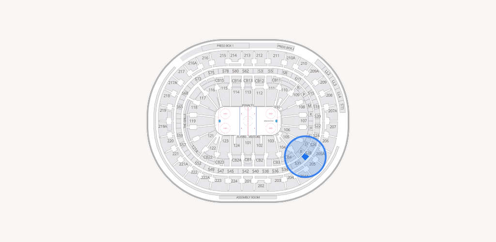 Xfinity Mobile Arena Seating Chart