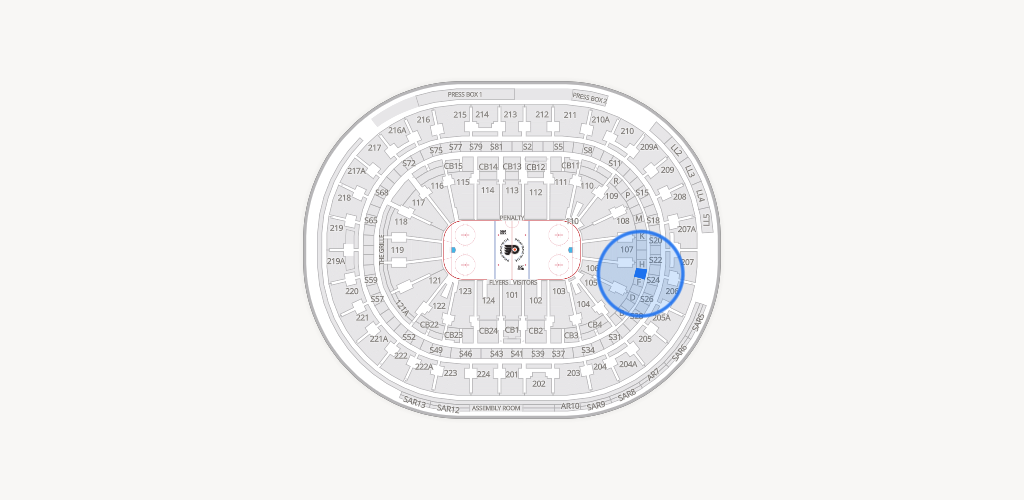 Xfinity Mobile Arena Seating Chart