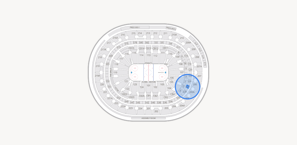 Xfinity Mobile Arena Seating Chart