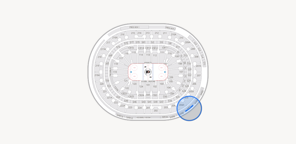 Xfinity Mobile Arena Seating Chart