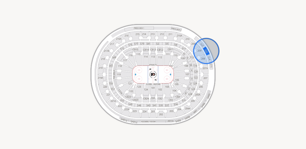 Xfinity Mobile Arena Seating Chart