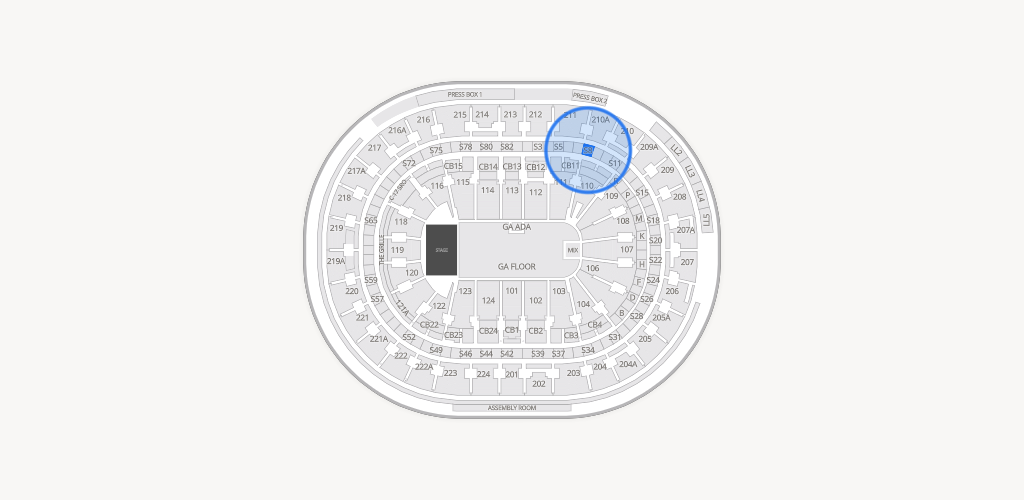 Xfinity Mobile Arena Seating Chart