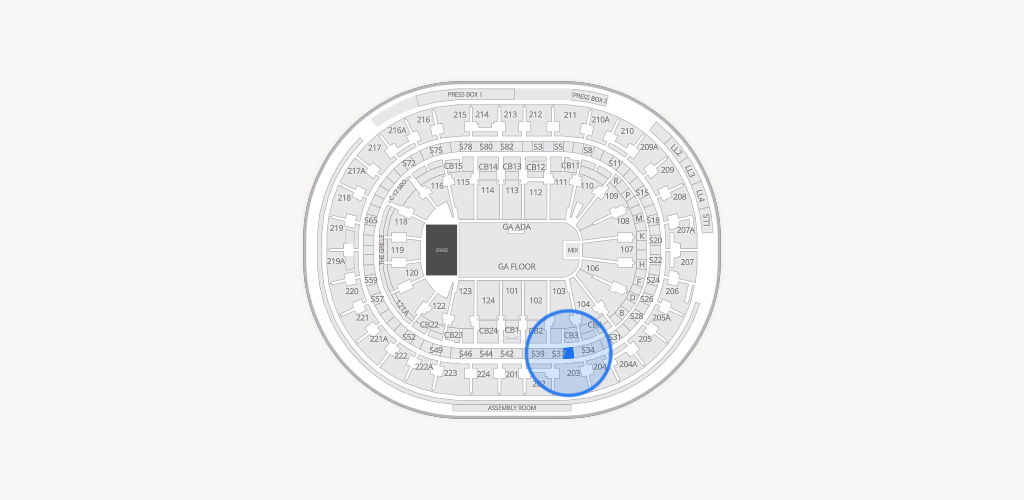 Xfinity Mobile Arena Seating Chart