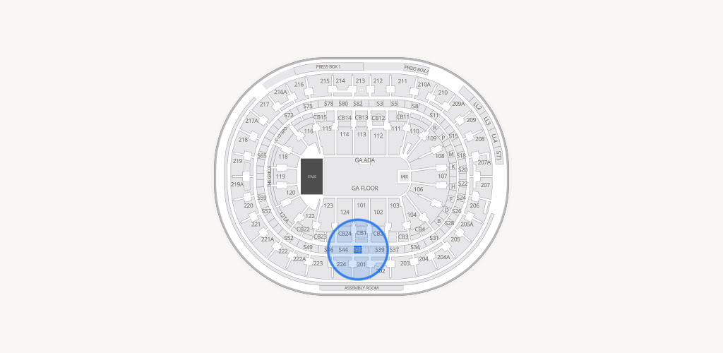 Xfinity Mobile Arena Seating Chart
