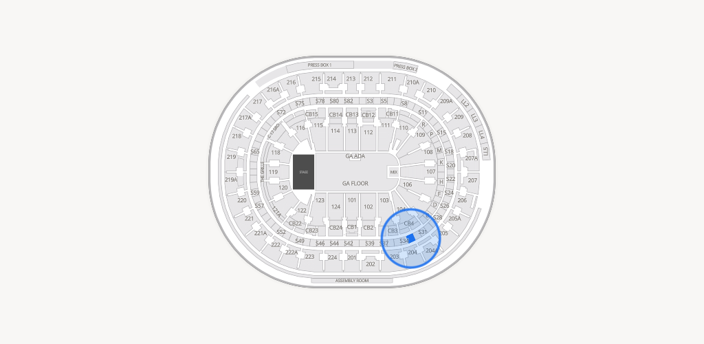 Xfinity Mobile Arena Seating Chart