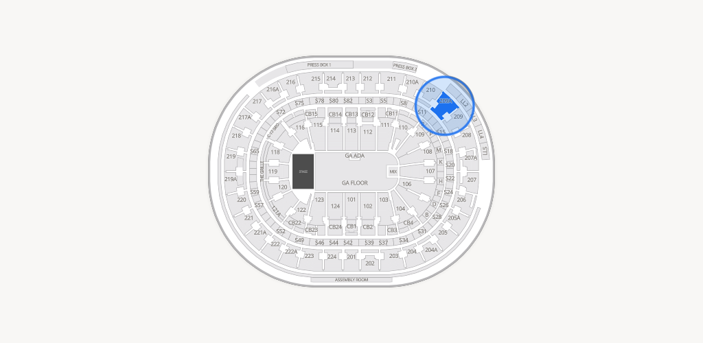Xfinity Mobile Arena Seating Chart