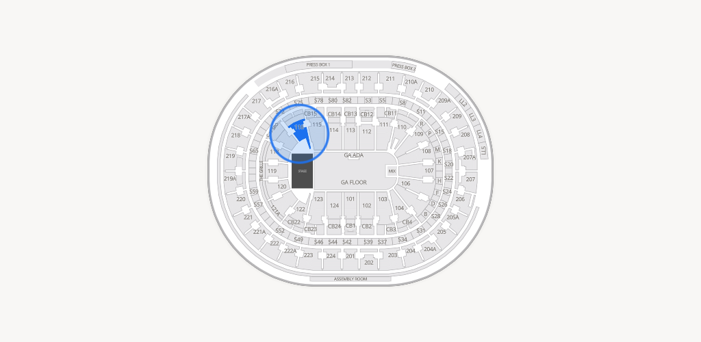Xfinity Mobile Arena Seating Chart