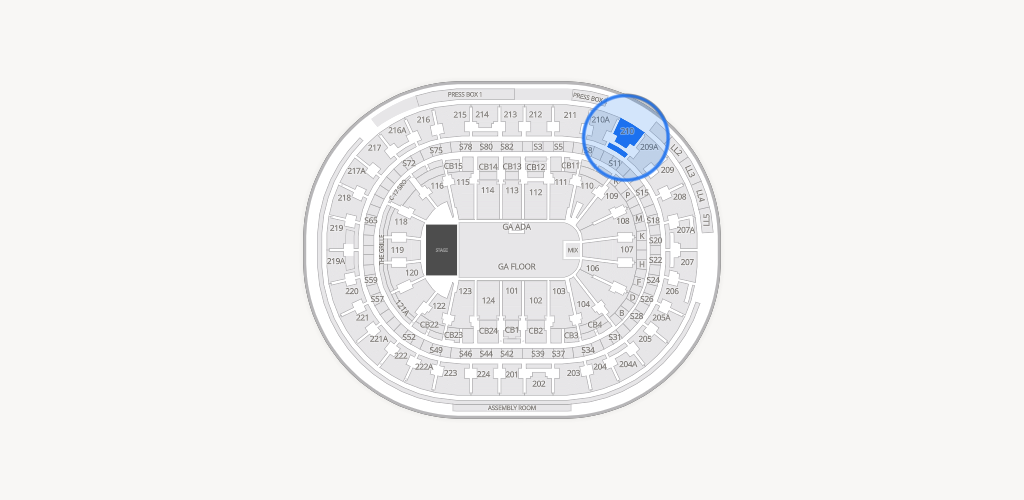 Xfinity Mobile Arena Seating Chart