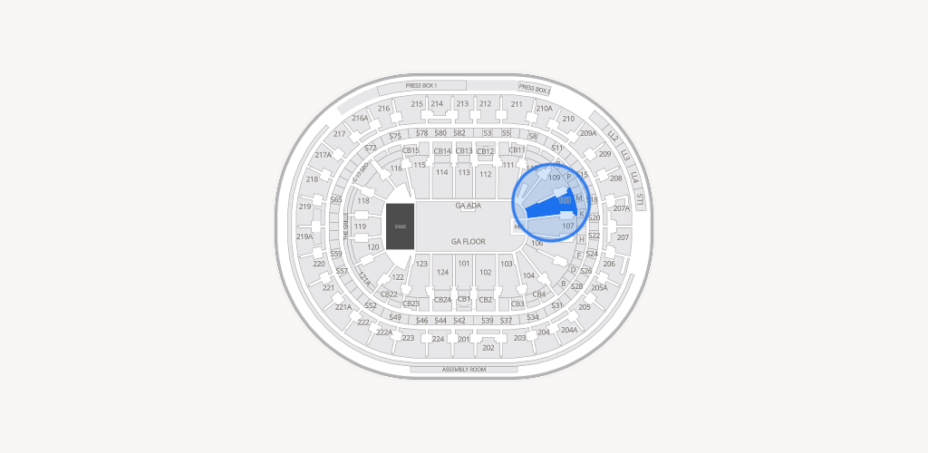 Xfinity Mobile Arena Seating Chart
