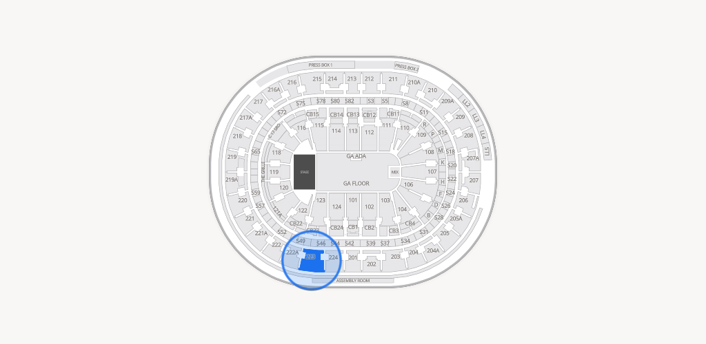 Xfinity Mobile Arena Seating Chart