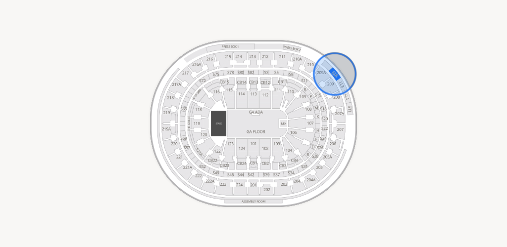 Xfinity Mobile Arena Seating Chart