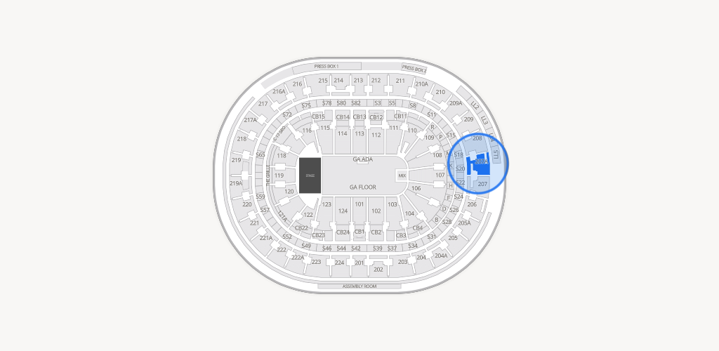 Xfinity Mobile Arena Seating Chart