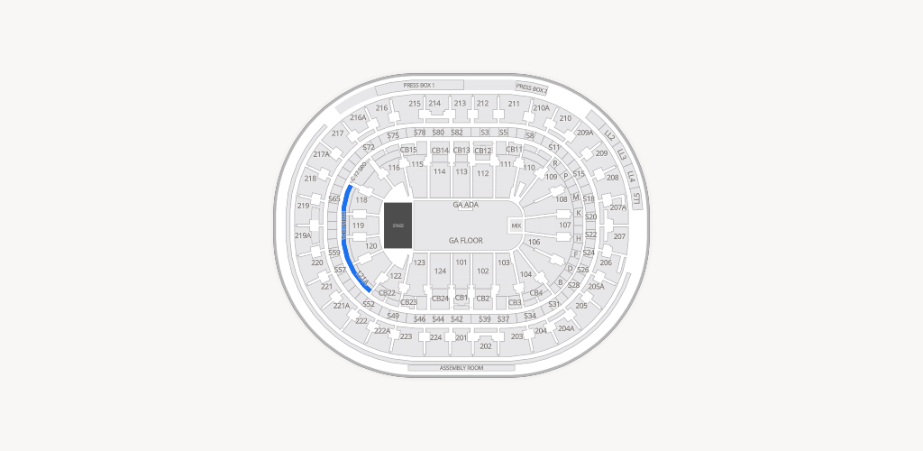 Xfinity Mobile Arena Seating Chart