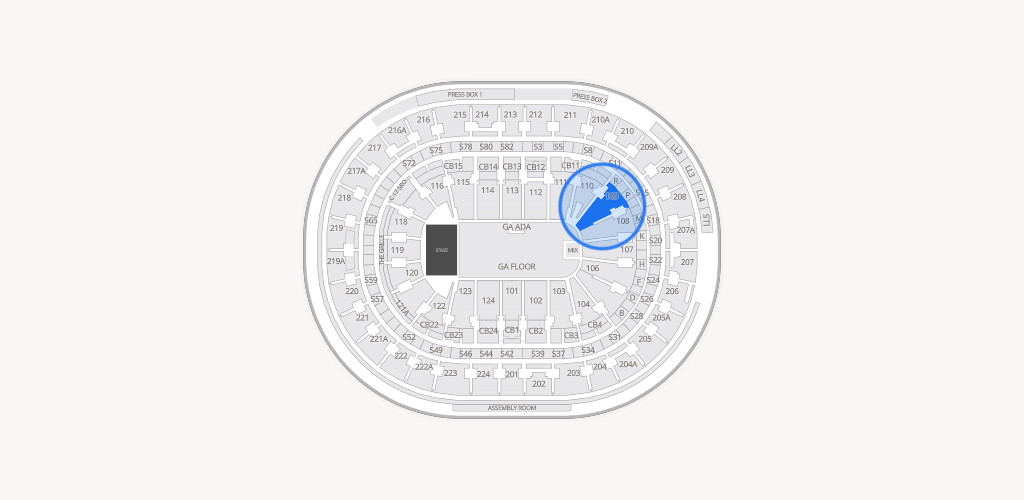 Xfinity Mobile Arena Seating Chart