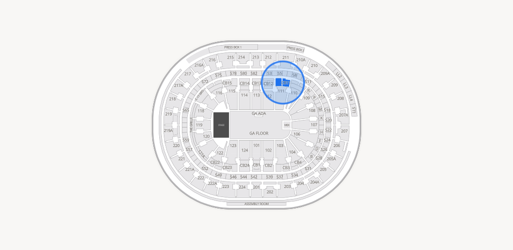 Xfinity Mobile Arena Seating Chart