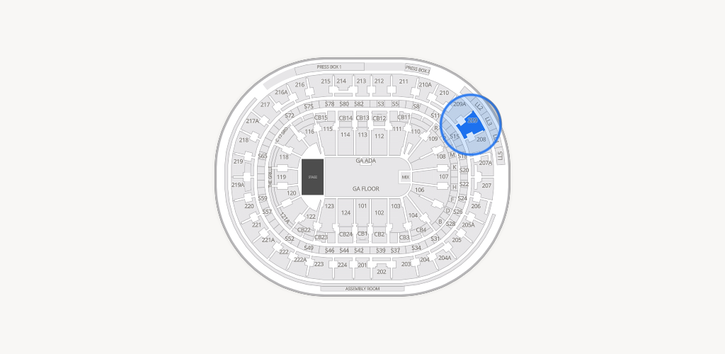 Xfinity Mobile Arena Seating Chart