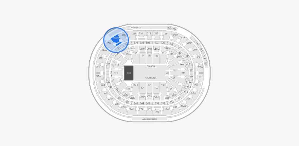 Xfinity Mobile Arena Seating Chart