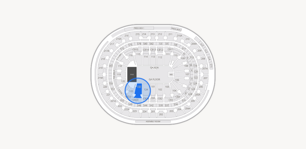Xfinity Mobile Arena Seating Chart