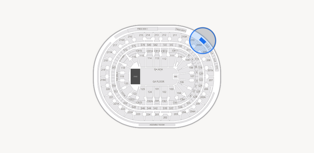 Xfinity Mobile Arena Seating Chart