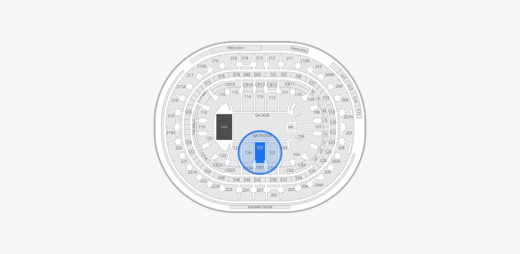 Xfinity Mobile Arena Seating Chart