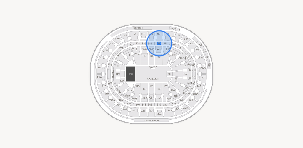 Xfinity Mobile Arena Seating Chart